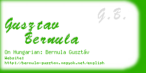 gusztav bernula business card