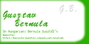 gusztav bernula business card